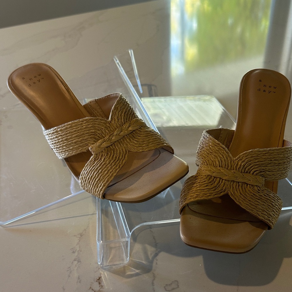 A New Day  Tan Woven Sandals